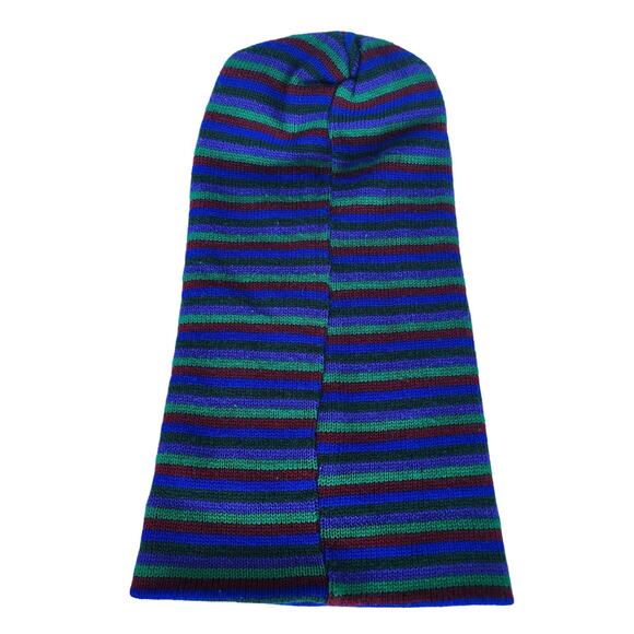 Stussy long border skater surfer beanie red blue green purple 15" Slouchy - Picture 2 of 10